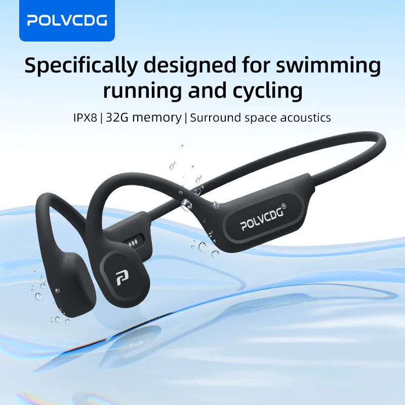 Type C Wired Earphones With Mic - POLVCDG X9 Bone Conduction Earphones 32G