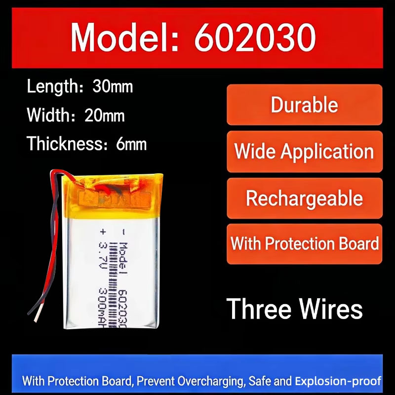3.7V 300mAh 602030 Lithium Bat - Smartwatches 评论和价格