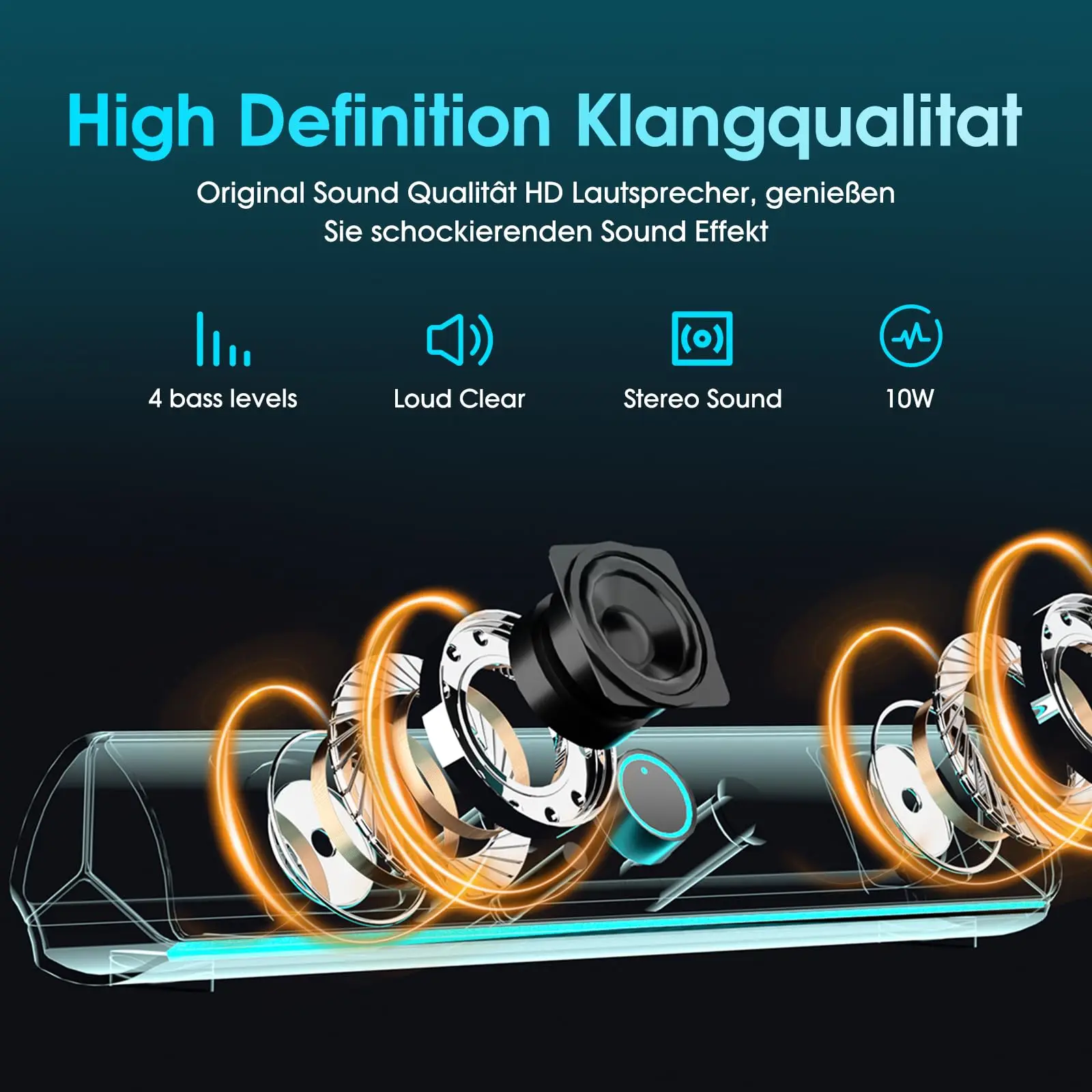 Gaming Soundbar, USB One-Cable - Rgb Computer Soundbar For Pc 评论和价格
