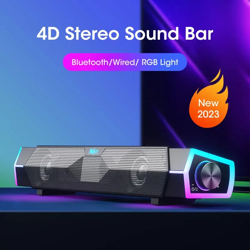4D Stereo Sound Bar PC Speaker - Rgb Computer Soundbar For Pc 评论和价格