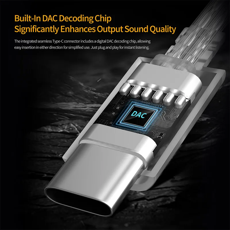 KZ Earphones Cable OFC Silver  - Type C Wired Earphones With Mic 评论和价格
