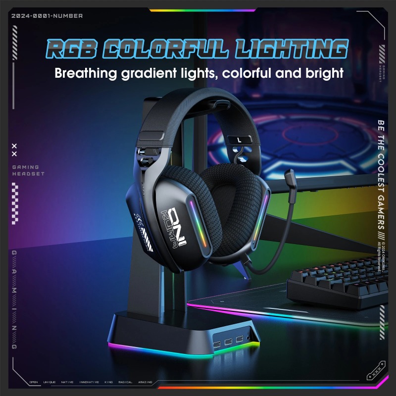 ONIKUMA GT808 Wireless Gaming  - Gaming Headset With Mic Rgb 评论和价格