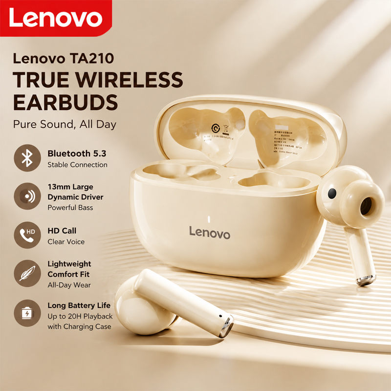 Lenovo TA210 Bluetooth Wireles - Anc Wireless Over Ear Headphones 评论和价格