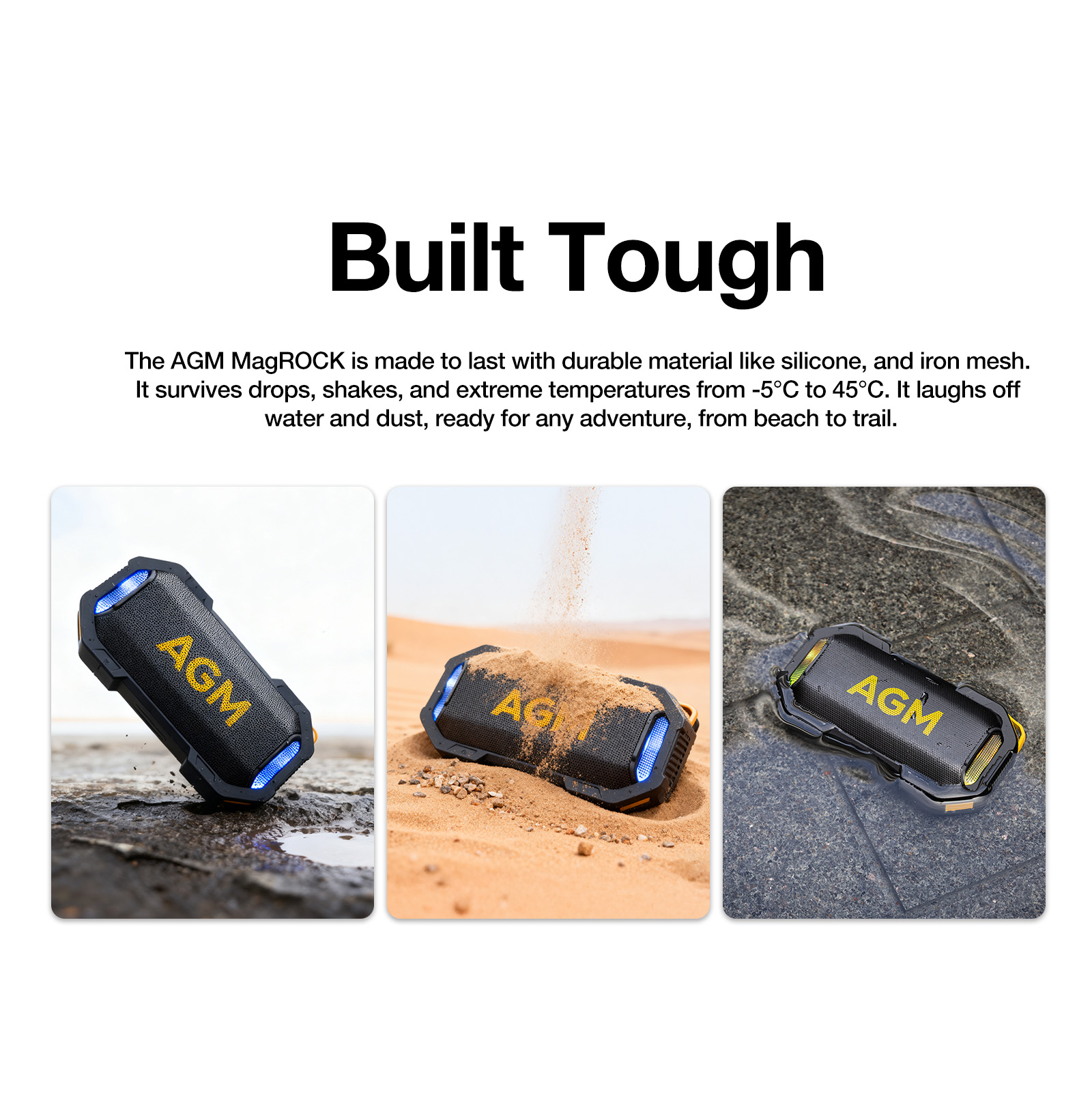 AGM Outdoor Wireless Speaker B - Portable Bluetooth Speaker Waterproof Ipx7 评论和价格