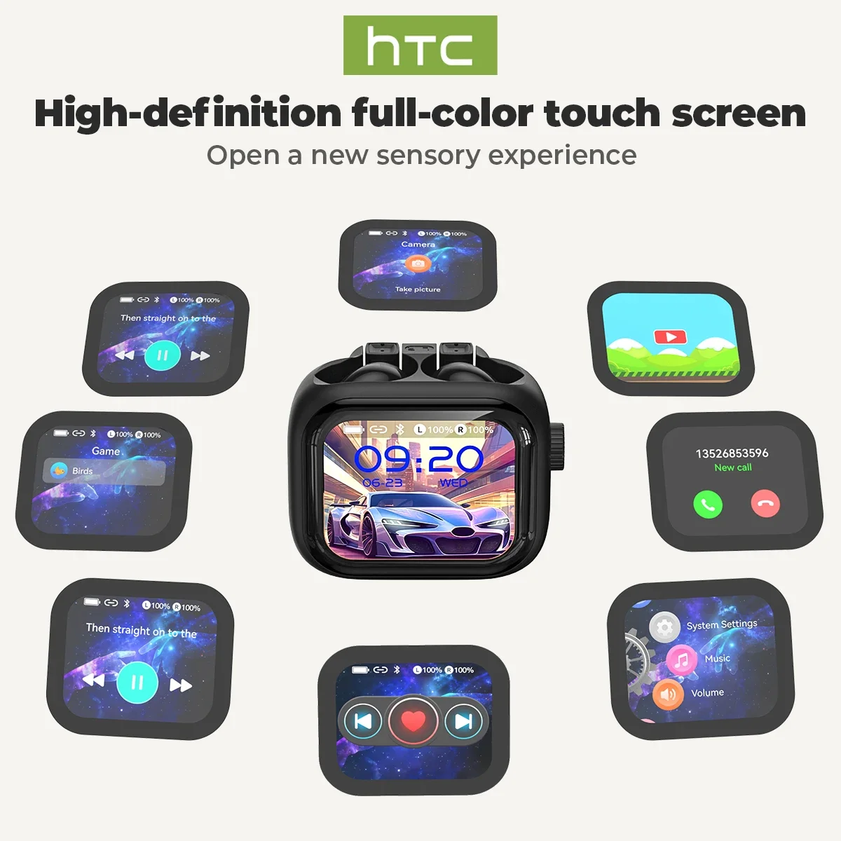 [Ultra HD Screen] HTC NE40 Ear - Open Ear Air Conduction Headphones 评论和价格
