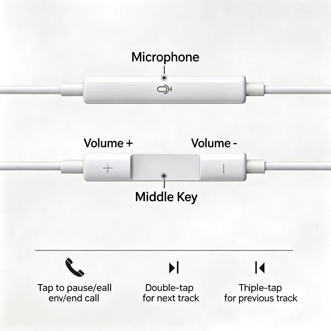Wired Half‑In‑Ear Headphone Ty - Type C Wired Earphones With Mic 评论和价格