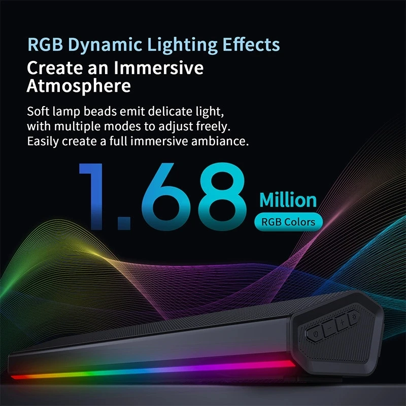 Bluetooth 5.4 Speaker RGB Ligh - Rgb Computer Soundbar For Pc 评论和价格