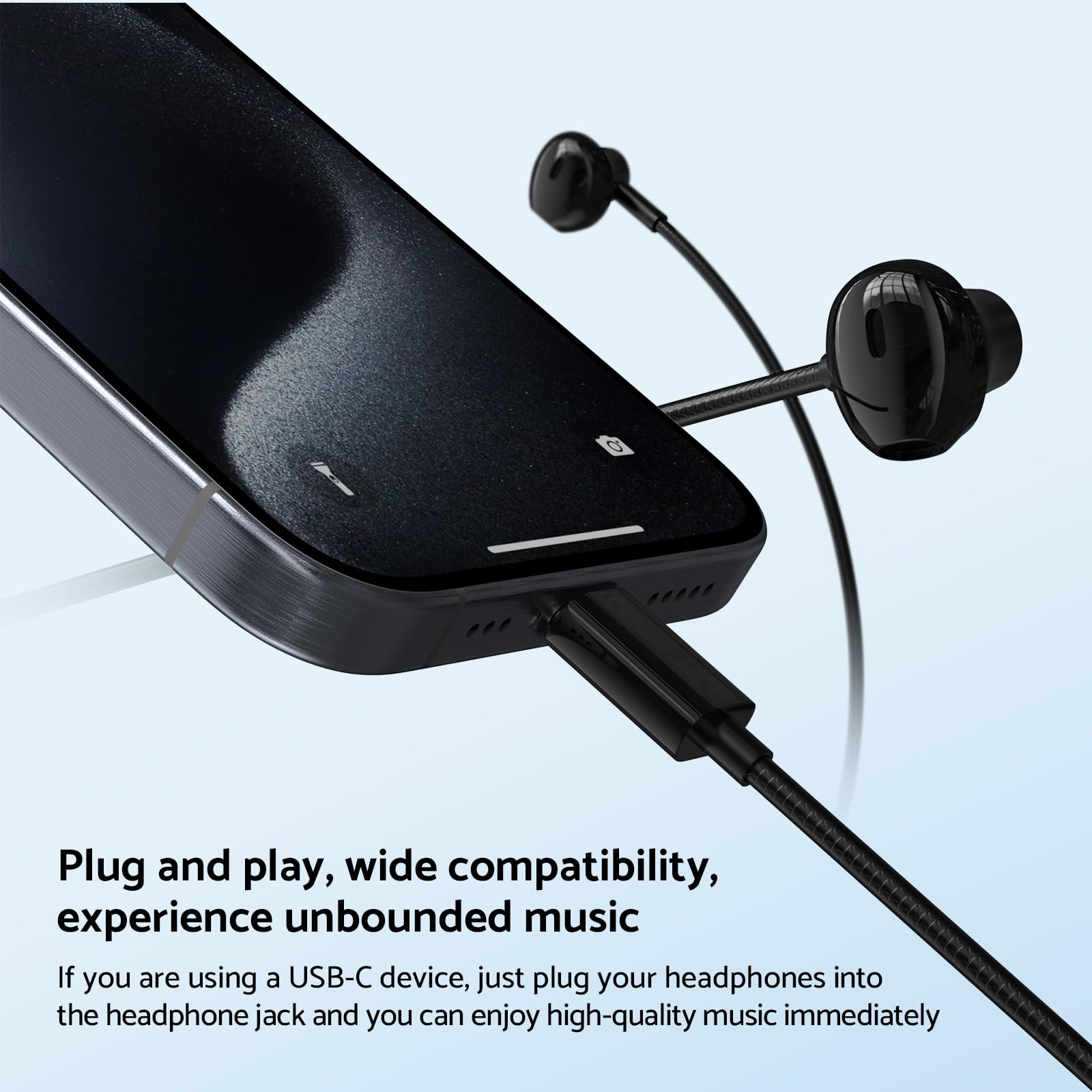 9D Bass Stereo Type C and 3.5m - Type C Wired Earphones With Mic 评论和价格