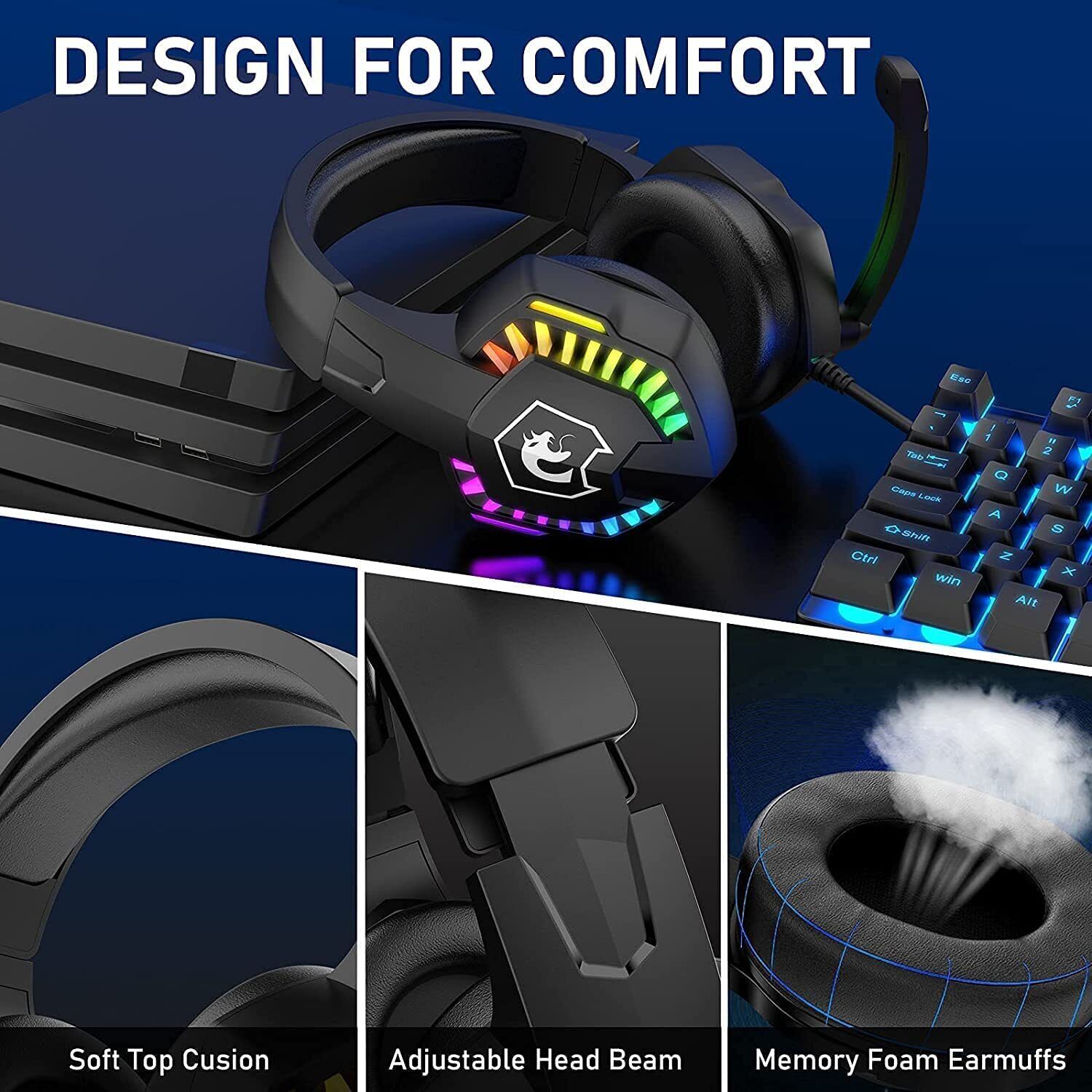 MAMBASNAKE CY907 Wired Gaming  - Gaming Headset With Mic Rgb 评论和价格