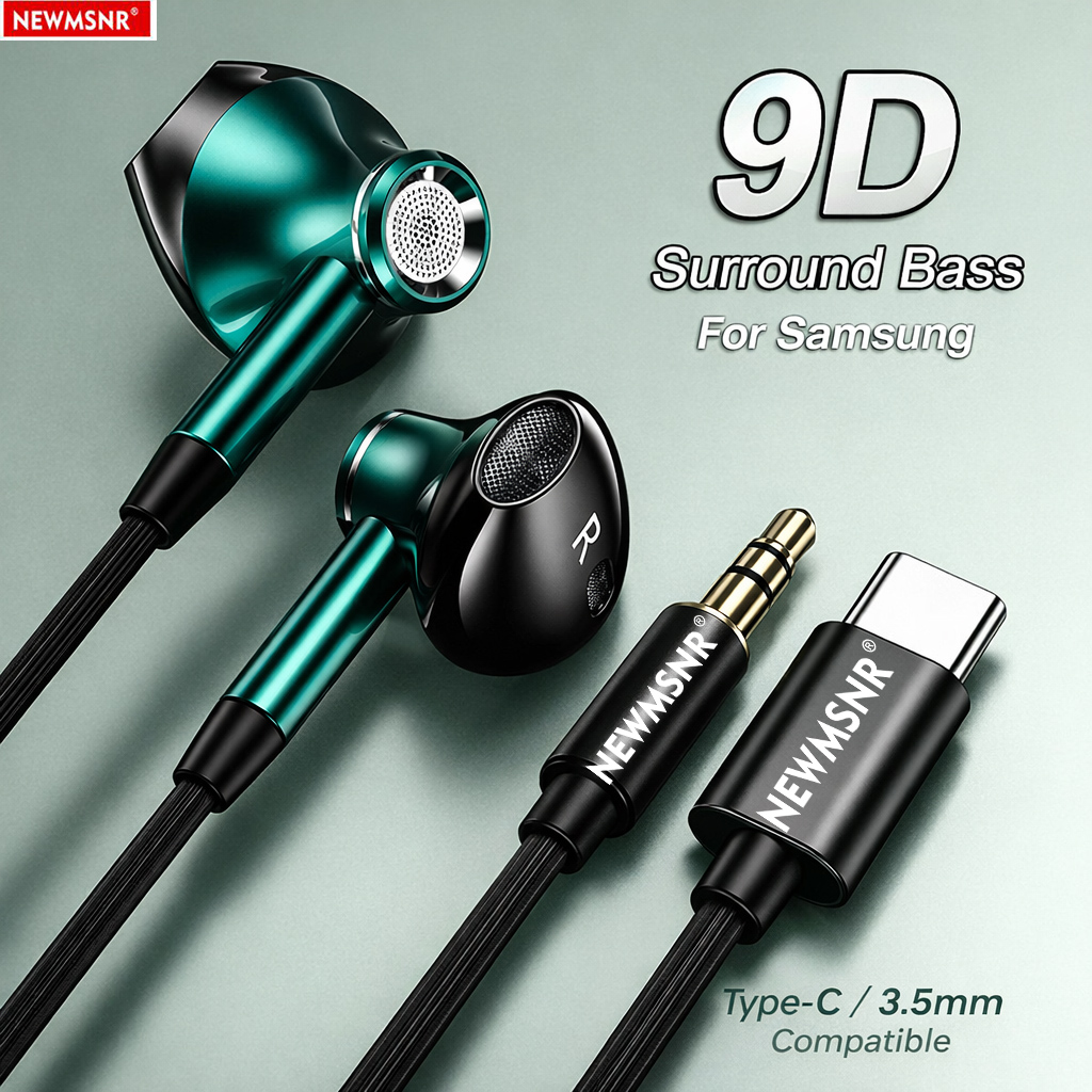 9D Surround Bass Type C&3.5mm  - Type C Wired Earphones With Mic 评论和价格