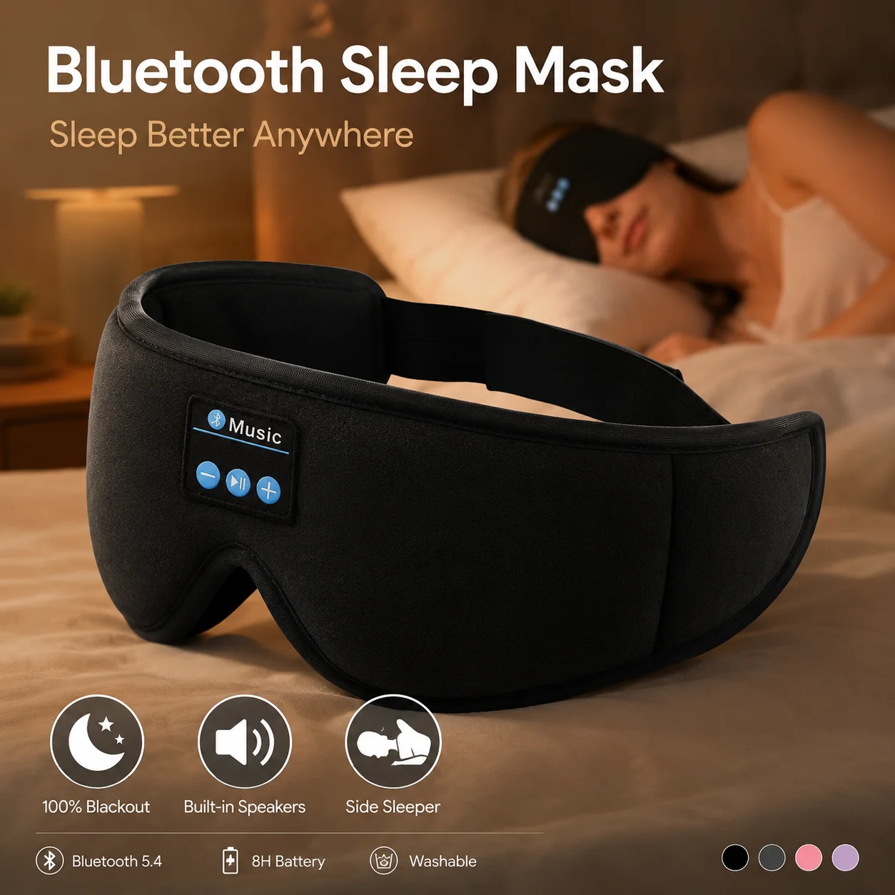 Wireless Sleep Headphones Eye  - Sleep Mask Headphones Bluetooth 评论和价格