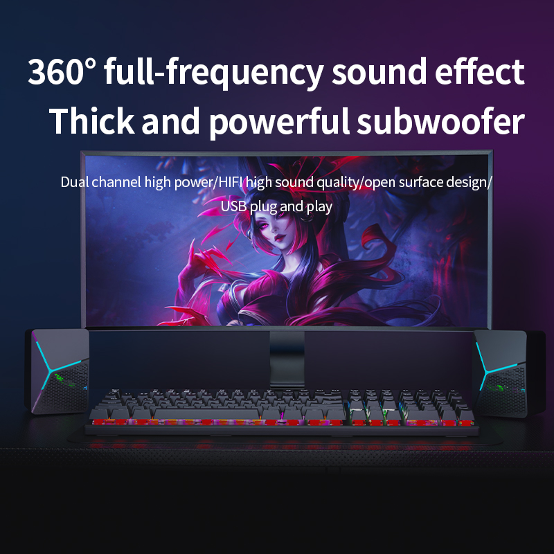 RGB Gaming Computer Speakers W - Rgb Computer Soundbar For Pc 评论和价格