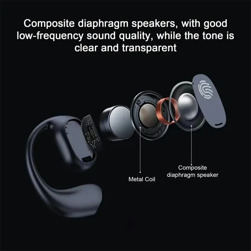 Single One Ear Hook Bone Condu - Open Ear Air Conduction Headphones 评论和价格