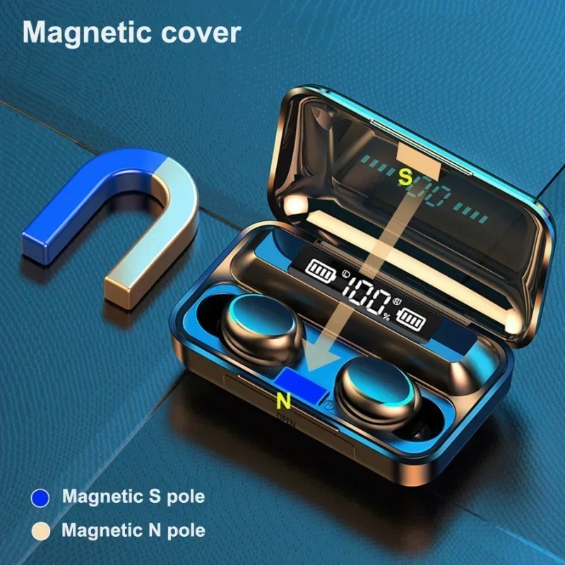 New F9 Bluetooth Headphones 9D - Tws Earbuds Bluetooth 5.3 评论和价格