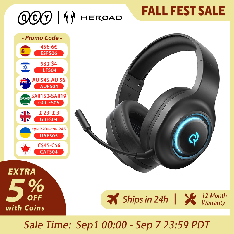 QCY Heroad V200 Gaming Headset - Gaming Headset With Mic Rgb 评论和价格
