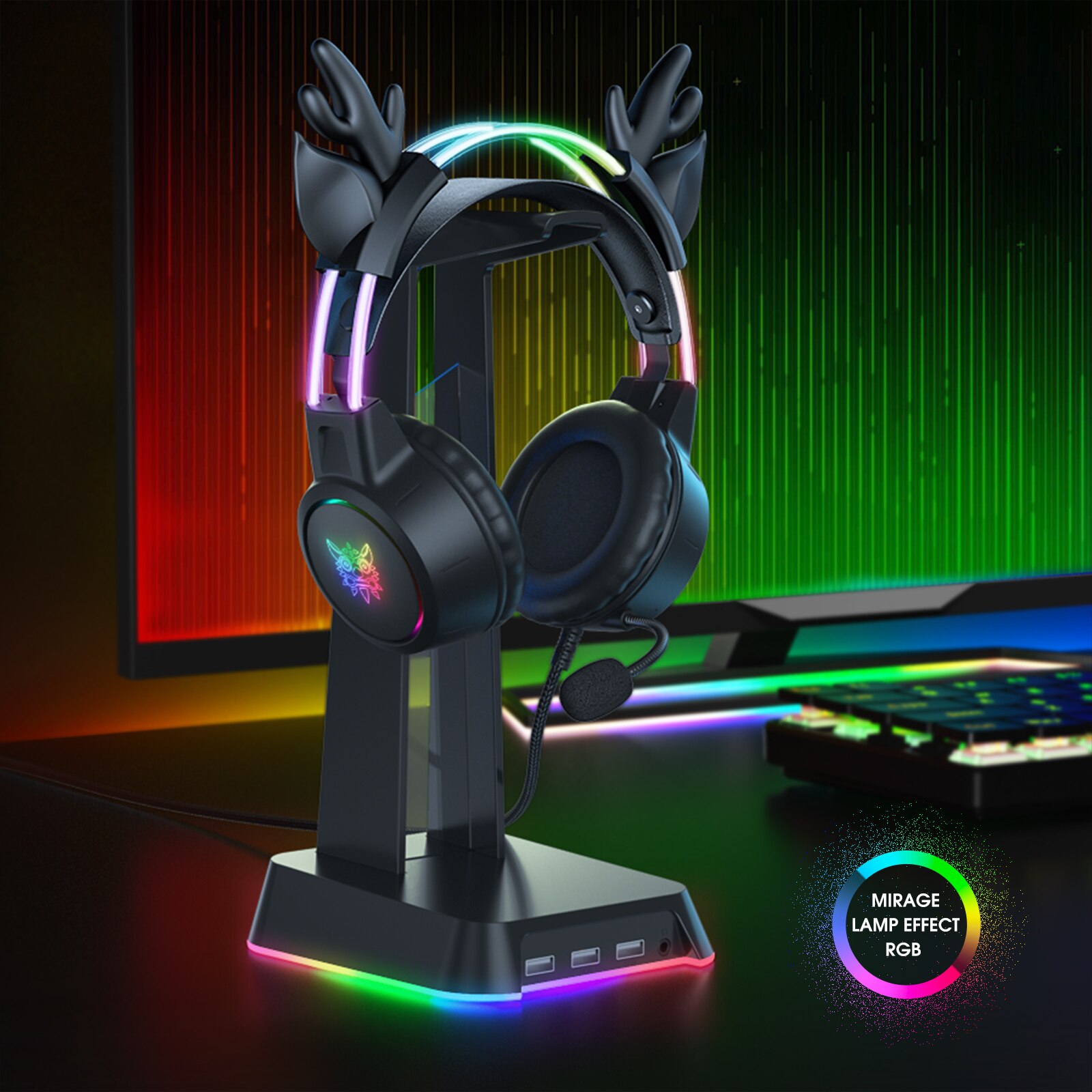 ONIKUMA Gaming Headset for 202 - Gaming Headset With Mic Rgb 评论和价格