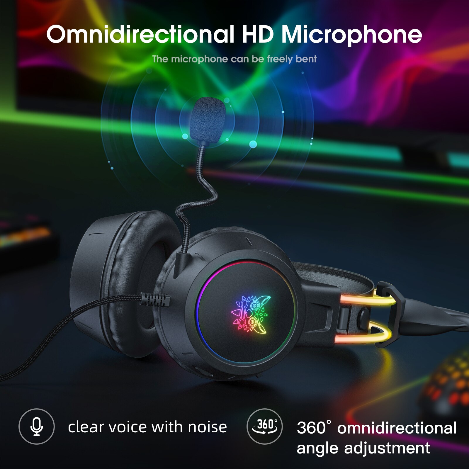 ONIKUMA Gaming Headset for 202 - Gaming Headset With Mic Rgb 评论和价格