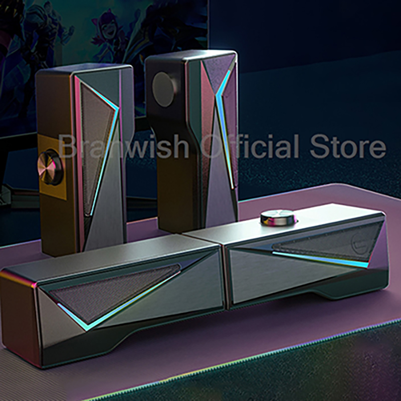 RGB Gaming Soundbar With Detac - Rgb Computer Soundbar For Pc 评论和价格