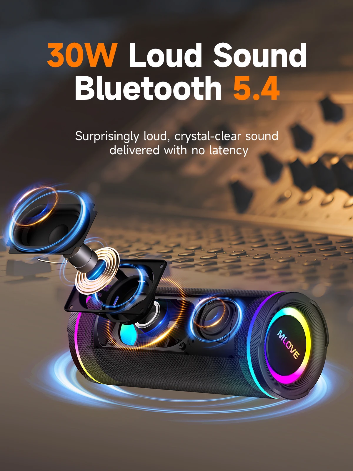 MLOVE Portable Bluetooth Speak - Portable Bluetooth Speaker Waterproof Ipx7 评论和价格