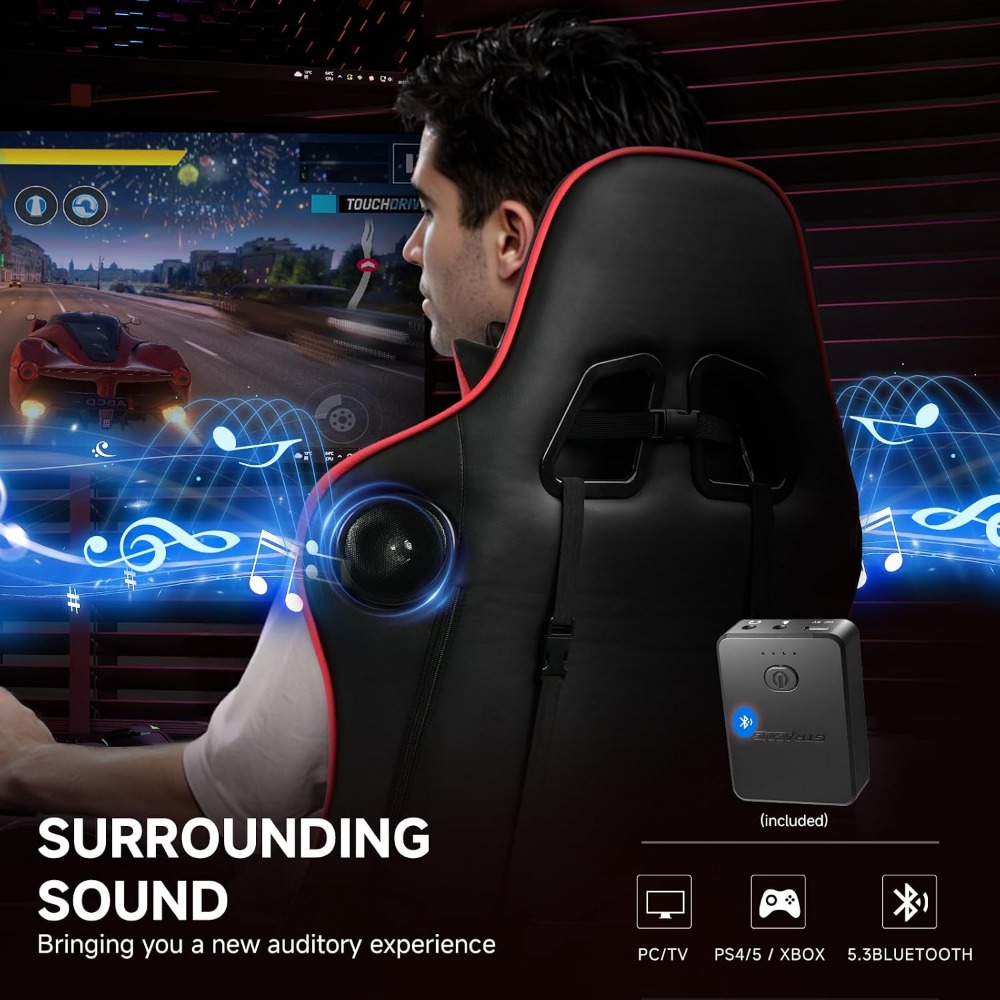 Ergonomic Gaming Chair with Bl - Speakers 评论和价格