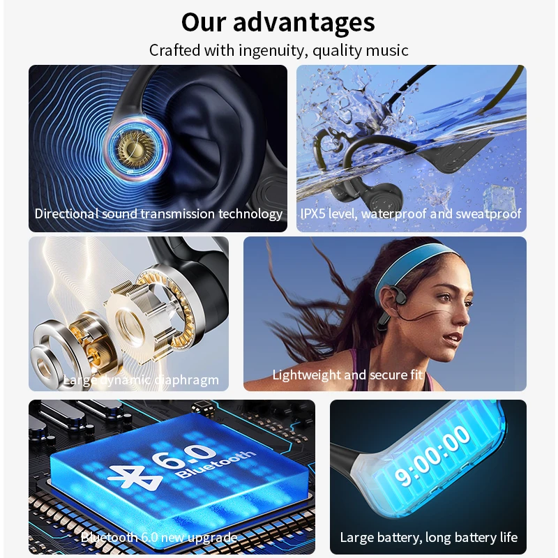 Bluetooth Wireless Bone Conduc - Bone Conduction Running Headphones 评论和价格